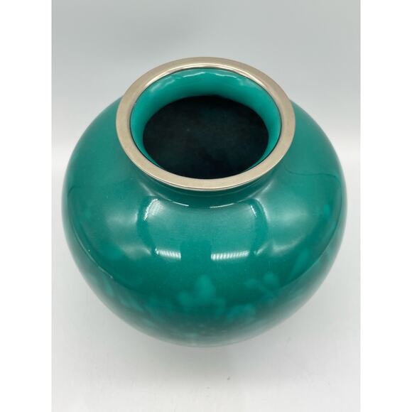 Cloisonne Vase Vintage Japanese Jade - Picture 4 of 9